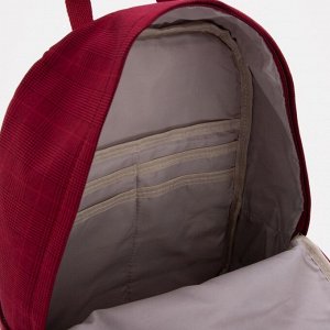 Сумка-рюкзак на молнии, 3 наружных кармана, цвет красный