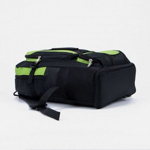 Рюкзак туристический, 28/30 л, 4 наружных кармана, цвет зелёный