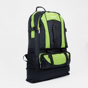 Рюкзак туристический, 28/30 л, 4 наружных кармана, цвет зелёный