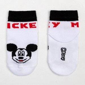 Носки "Mickey Mouse", Микки Маус, белый, 8-10 см