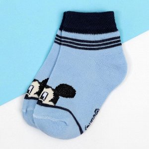 Носки "Mickey Mouse", Микки Маус, голубой, 10-12 см