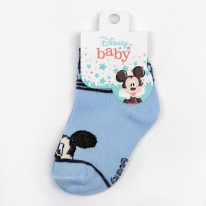 Носки "Mickey Mouse", Микки Маус, голубой, 10-12 см