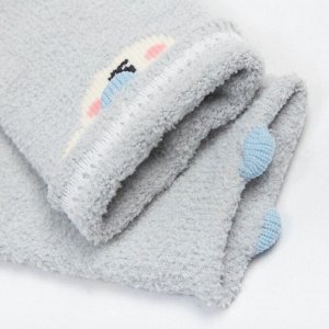 Носки детские махровые со стопперами MINAKU, цвет серо-голубой, размер 10-12 см