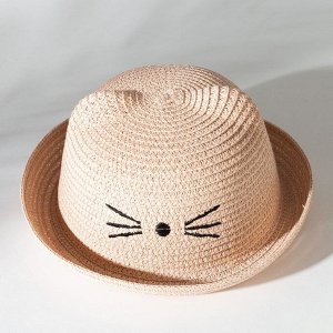 Шляпа для девочки MINAKU "Кошечка", цв. розовый, р-р 52