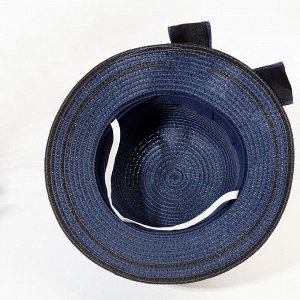 Шляпа для девочки MINAKU "Модница", цвет синий, р-р 52