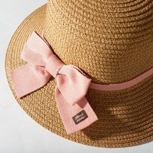 Шляпа для девочки MINAKU, цв. коричневый, р-р 54