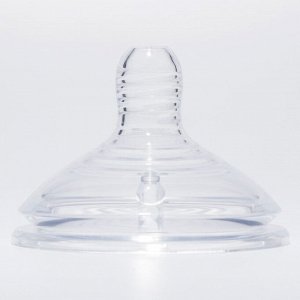 Соска силиконовая, антиколиковая на бутылочку, +3мес., широкоеорло, ?60мм, средний поток