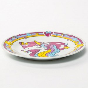 Набор посуды  "Минни Маус и единорог", кружка 250 см , тарелка 18 см , салатник 360 мл