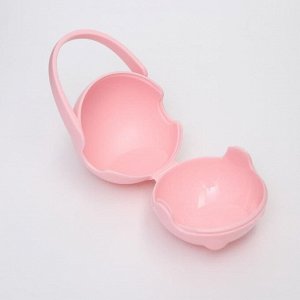 Контейнер для сосок и пустышек «Мишка», цвет розовый