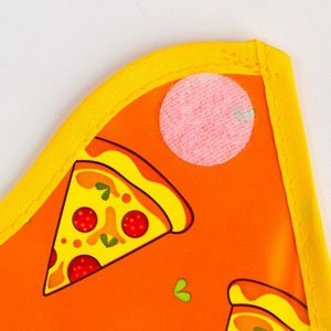 Нагрудник детский «Pizza», на липучке, с карманом