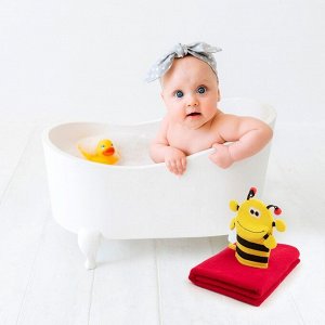 Набор для купания "Пчелка" полотенце 70*130 см с мочалкой