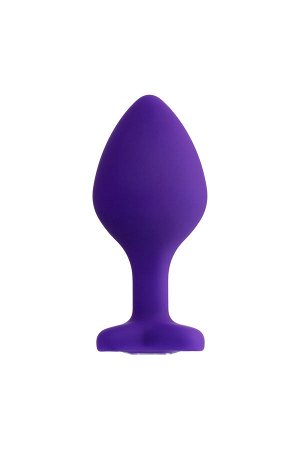 Анальная втулка ToDo by Toyfa Diamond Heart, силикон, фиолетовый, 8 см, ? 3,5 см