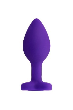 Анальная втулка ToDo by Toyfa Diamond Heart, силикон, фиолетовый, 7 см, ? 2,8 см