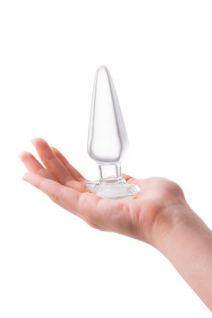 Анальная втулка Sexus Glass, стекло, прозрачная, 11,5 см, ? 3,5 см