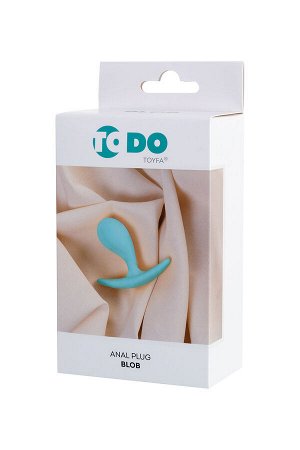 Анальная втулка ToDo by Toyfa Blob, силикон, голубая, 5,5 см,  2,1 см