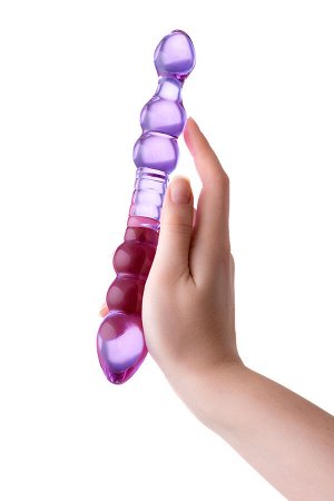 Двусторонний фаллоимитатор Sexus Glass, стекло, розовый, 22,5 см