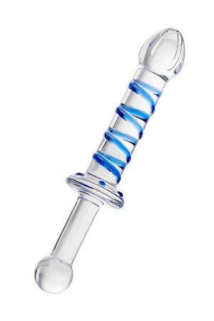 Двусторонний фаллоимитатор Sexus Glass, стекло, прозрачный, 22,5 см