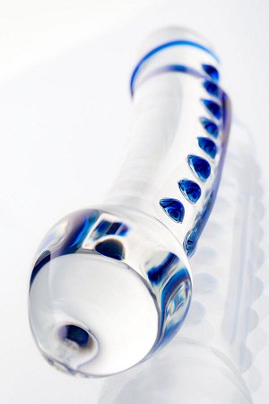 Двусторонний фаллоимитатор Sexus Glass, стекло, прозрачный, 20 см