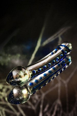 Двусторонний фаллоимитатор Sexus Glass, стекло, прозрачный, 20 см