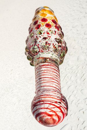 Двусторонний фаллоимитатор Sexus Glass, стекло, прозрачный, 17,5 см