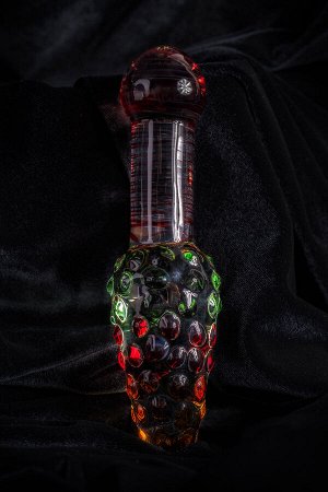 Двусторонний фаллоимитатор Sexus Glass, стекло, прозрачный, 17,5 см