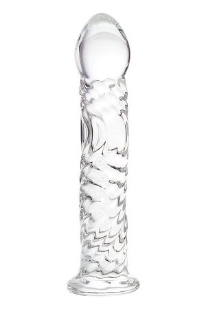 Нереалистичный фаллоимитатор Sexus Glass, стекло, прозрачный, 16,5 см