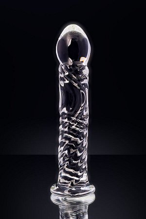 Нереалистичный фаллоимитатор Sexus Glass, стекло, прозрачный, 16,5 см