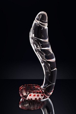 Нереалистичный фаллоимитатор Sexus Glass, стекло, прозрачный, 17,5 см