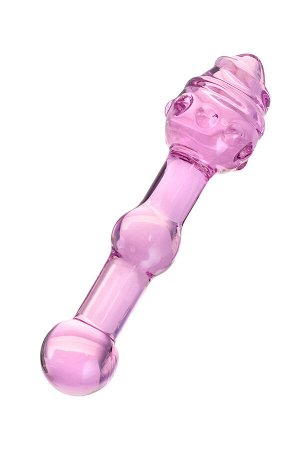 Двусторонний фаллоимитатор Sexus Glass, стекло, розовый, 17 см