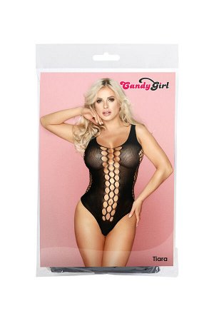 Боди-сетка Candy Girl Tiara бесшовное, нейлон, черный, OS