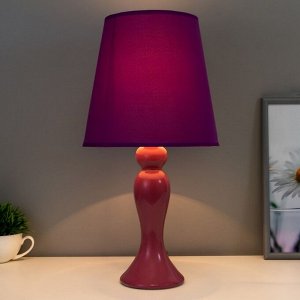 Лампа настольная с абажуром "Грация" фиолет 220V 25 Вт E14 47,5х23,5х23,5 см