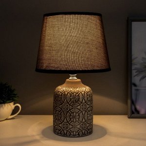 Лампа настольная с абажуром "Мандилина серый" Е14 18х18х29 см