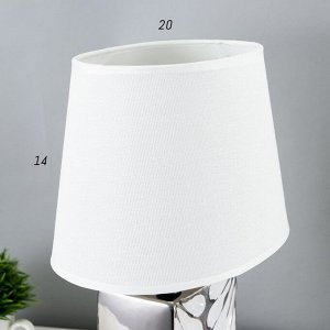 RISALUX Настольная лампа 16506/1 E14 40Вт бело-хромовый 20х15х31 см