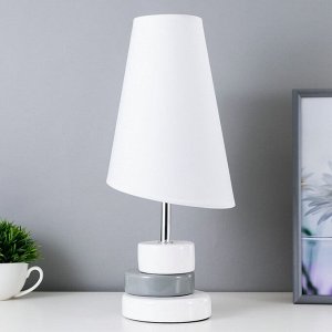 Настольная лампа 16591/1GY E14 40Вт бело-серый 18х18х41,5 см