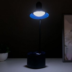 Настольная лампа сенсорная 16848/1GN LED 2Вт USB АКБ синий 9,5х9,5х38 см