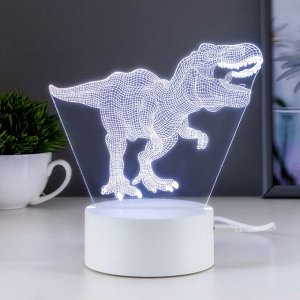 Светильник сенсорный «Тираннозавр» LED 7 USB/от батареек белый 16?9.5?16 см RISALUX