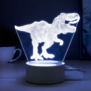 Светильник сенсорный «Тираннозавр» LED 7 USB/от батареек белый 16?9.5?16 см RISALUX