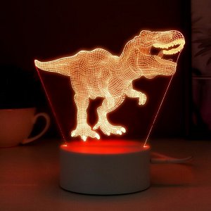 Светильник сенсорный «Тираннозавр» LED 7 USB/от батареек белый 16?9.5?16 см RISALUX