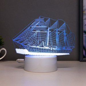Светильник сенсорный «Фрегат» LED 7 цветов USB/от батареек белый
