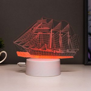 Светильник сенсорный «Фрегат» LED 7 цветов USB/от батареек белый