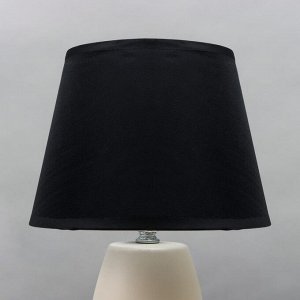 Настольная лампа 16819/1BK E14 40Вт бело-черный h.38см