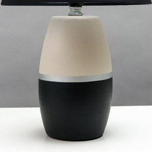 Настольная лампа 16819/1BK E14 40Вт бело-черный h.38см