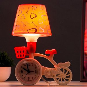 Настольная лампа "Велосипед" E14 15Вт бело-красный 5х19х26,5 см