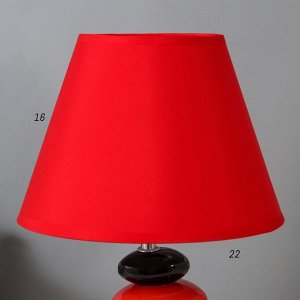 Настольная лампа 16875/1RD+BK E14 40Вт красно-черный 23х23х31 см