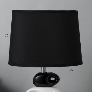 Настольная лампа 16876/1RD+WT E14 40Вт бело-черный 23х16х34 см
