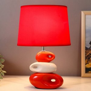 Настольная лампа 16876/1RD+WT E14 40Вт красно-белый 23х16х34 см
