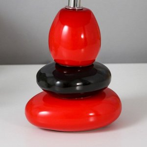 Настольная лампа 16877/1BK+RD E14 40Вт черно-красный 21х21х30 см