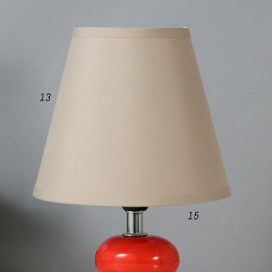 Настольная лампа 16878/1GR+RD E14 40Вт серо-красный 16х16х25 см