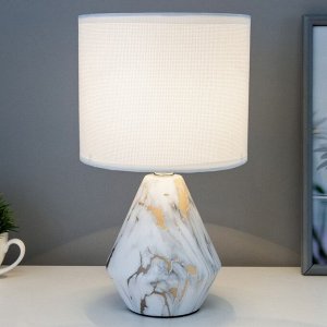 Лампа настольная «Ильмрамор» 1хЕ14 40 Вт бежевый 17.5x17.5x30.5 см RISALUX