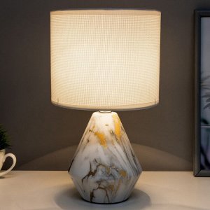 Лампа настольная «Ильмрамор» 1хЕ14 40 Вт бежевый 17.5x17.5x30.5 см RISALUX
